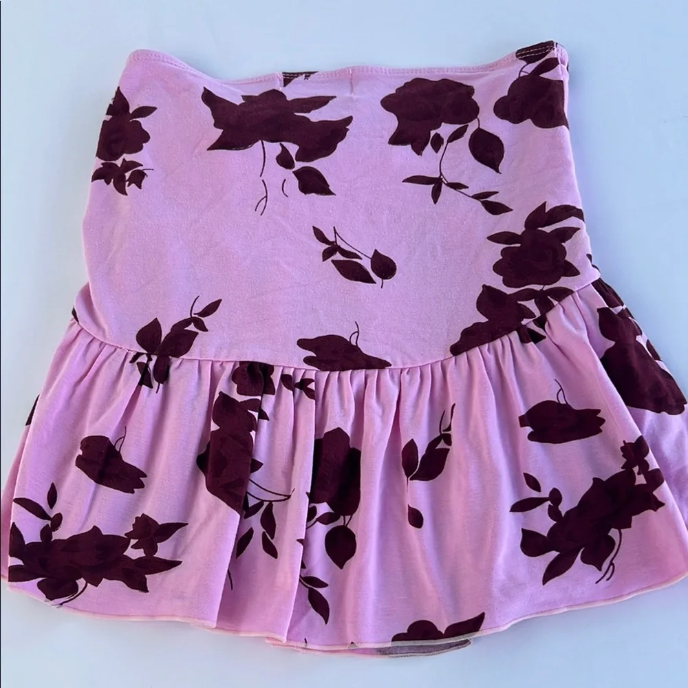 Flowers by Zoe Pink and Purple Wrap Mini Skirt